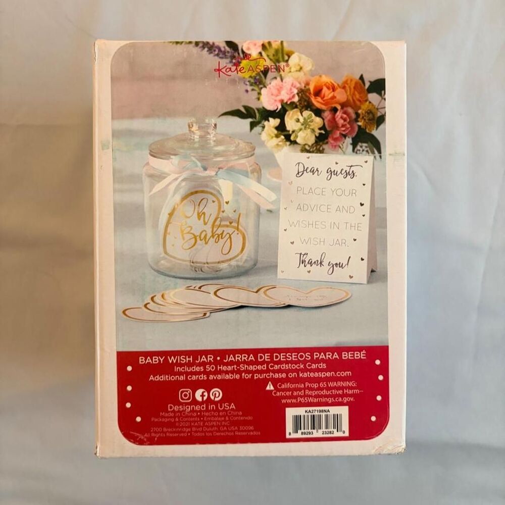 Baby shower well wishes jar